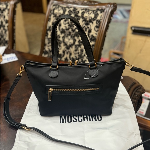 LOVE MOSCHINO BORSA NERO BLACK BAG HANDBAG DESIGNER PURSE NEW - Picture 5 of 10